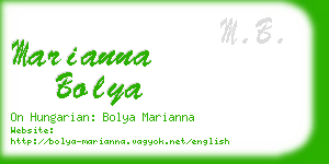 marianna bolya business card